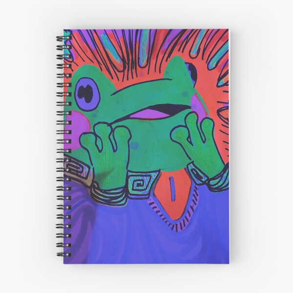 Item preview, psychedelic shocked frog designed and sold by Hannah  Keaton.