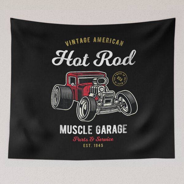Item preview, American Classic Hot Rod - Distressed Retro Style T-Shirt designed and sold by Acton-Maran.