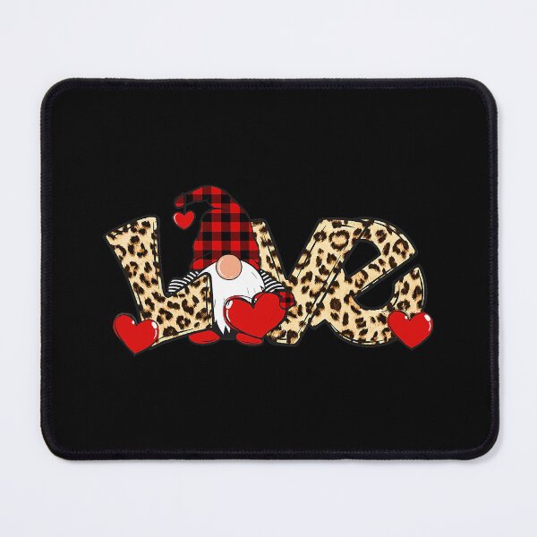 Item preview, Love Gnome Valentines Day Leopard Buffalo Plaid Gnomes Heart designed and sold by MichelleMedin.