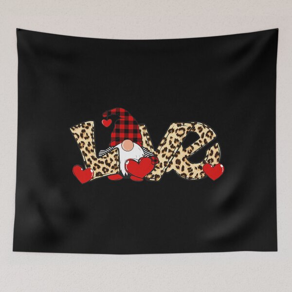 Item preview, Love Gnome Valentines Day Leopard Buffalo Plaid Gnomes Heart designed and sold by MichelleMedin.