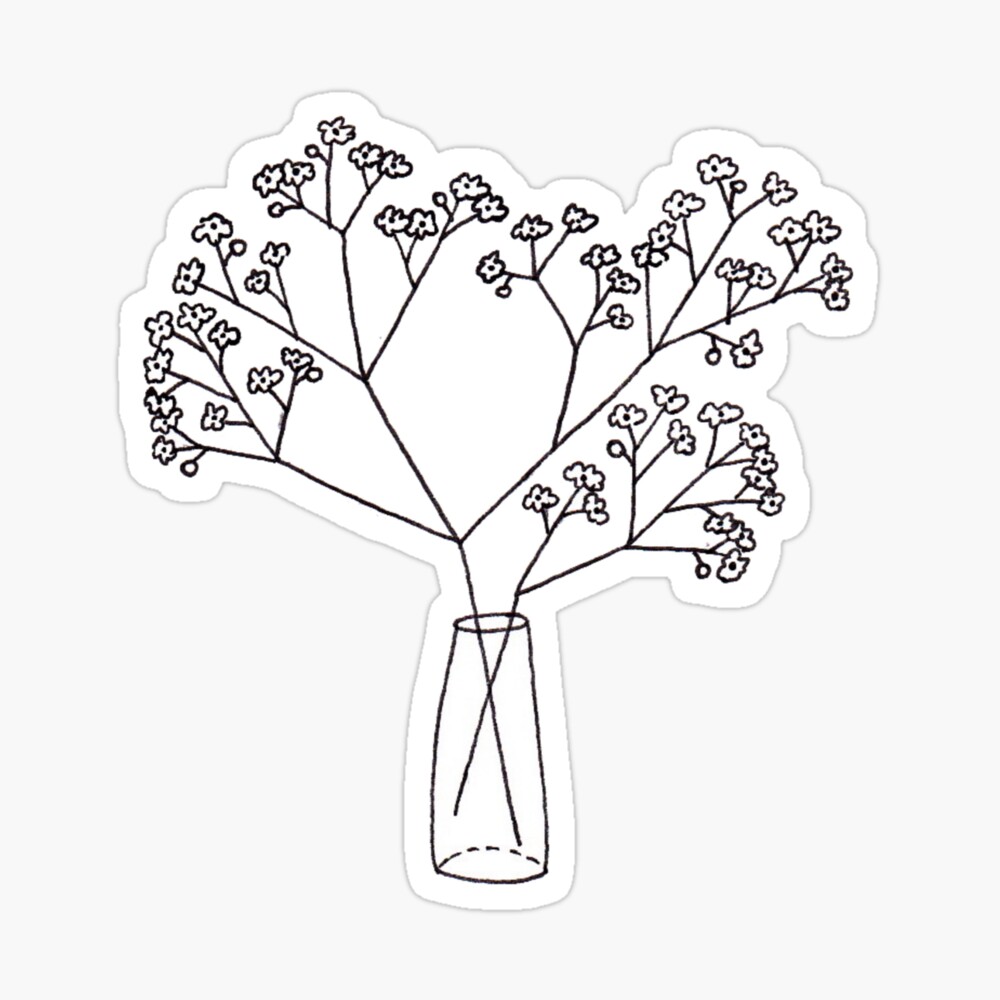Baby's Breath Print Flower Art Botanical Illustration - Etsy