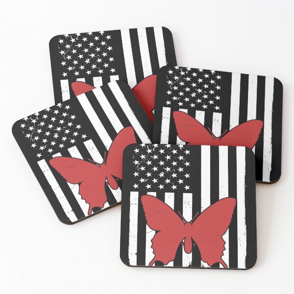 Item preview, Retro Butterfly American Flag designed and sold by LittleShop79.