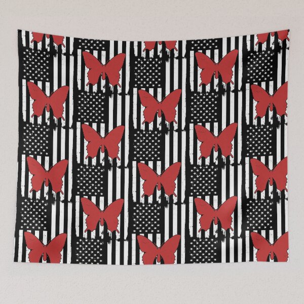 Item preview, Retro Butterfly American Flag designed and sold by LittleShop79.