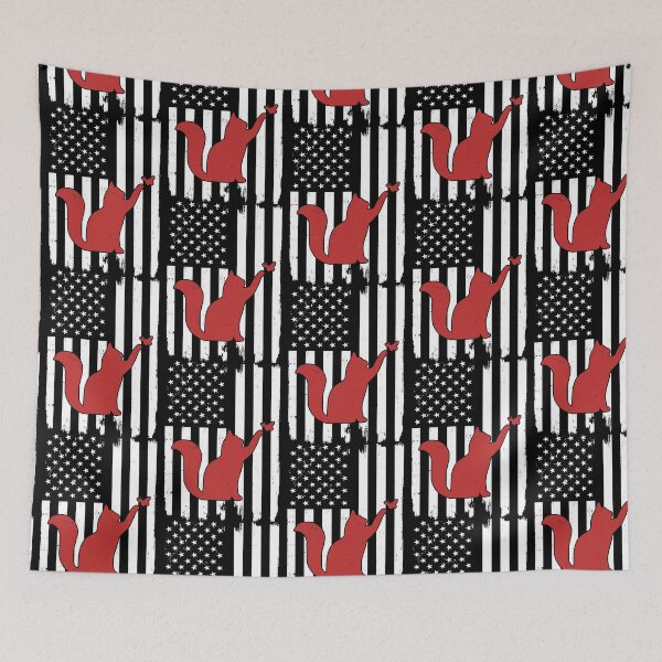 Item preview, Retro Cat American Flag designed and sold by LittleShop79.