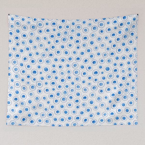 Item preview, Many Blue circles on textured paper designed and sold by IrinaIkar.