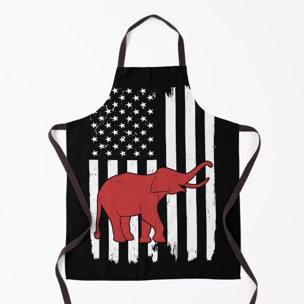 Item preview, Retro Elephant American Flag designed and sold by LittleShop79.