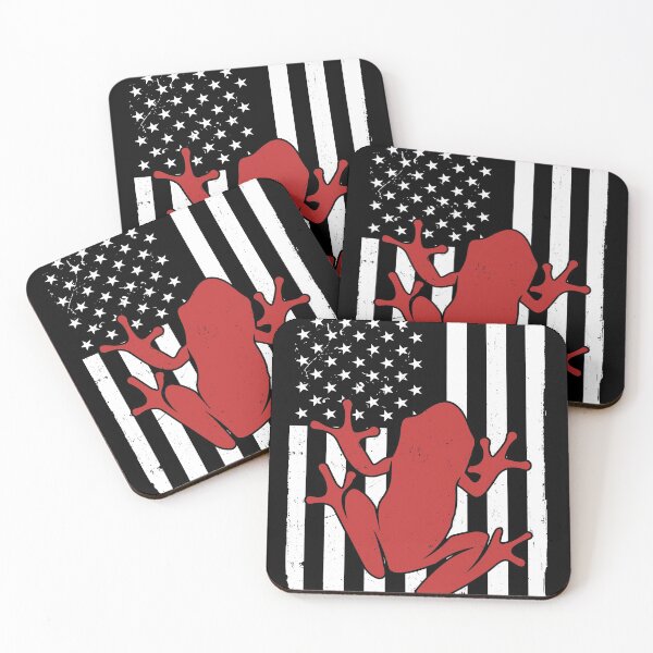 Item preview, Retro Frog American Flag designed and sold by LittleShop79.