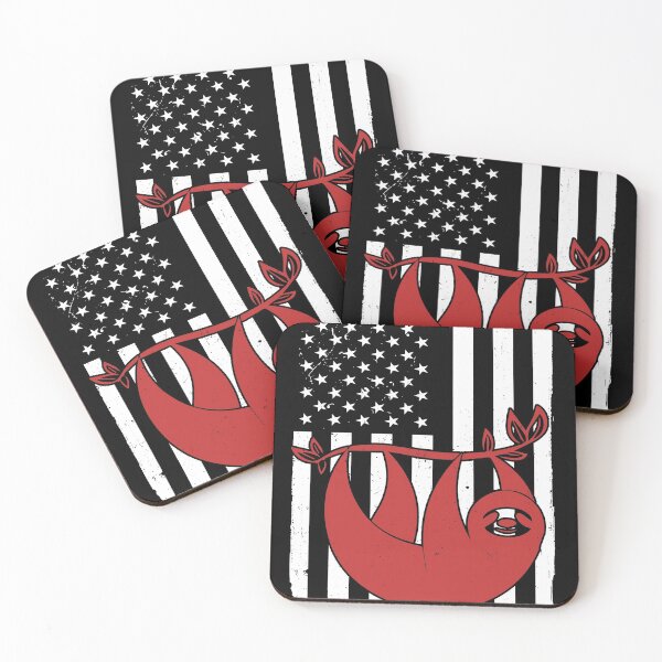 Item preview, Retro Sloth American Flag designed and sold by LittleShop79.