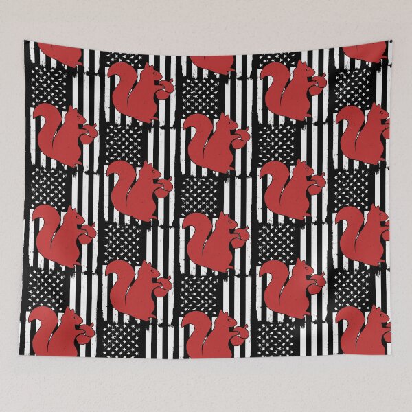 Item preview, Retro Squirrel American Flag designed and sold by LittleShop79.
