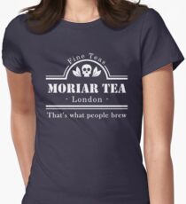 MoriarTea: What People Brew (white) Women's Fitted T-Shirt