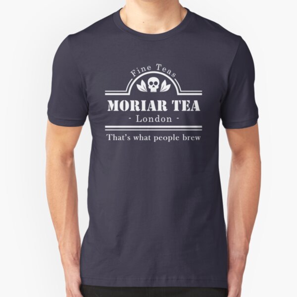 MoriarTea: What People Brew (white) Slim Fit T-Shirt