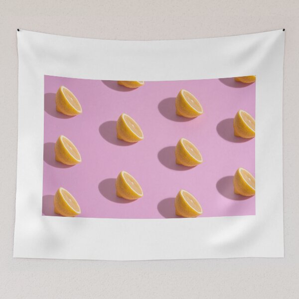 Item preview, Summer Lemons, Blush Pink Background designed and sold by newburyboutique.