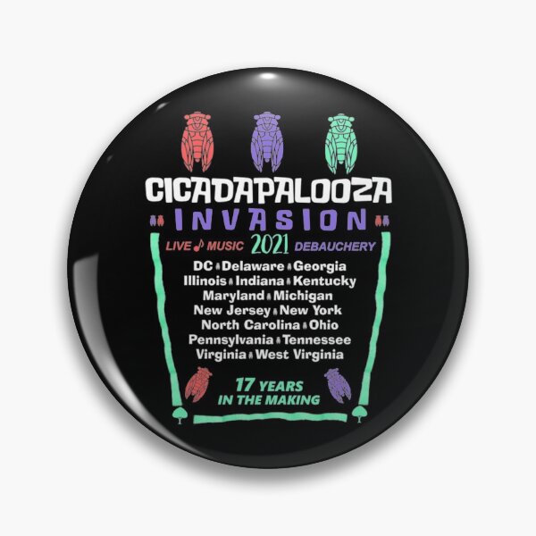 Artikelvorschau, Zikaden T-ShirtCicadapalooza 2021 - Cicada Invasion T-Shirt entworfen und verkauft von DavisBeck.