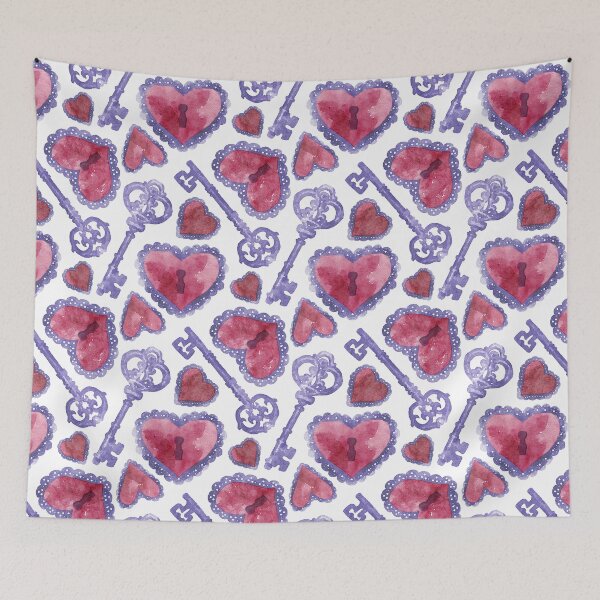 Item preview, Valentine's Day Hearts and Keys designed and sold by Christie Cudia.