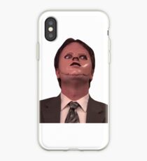 Vinilo o funda para iPhone Dwight Schrute CPR Mask Divertido