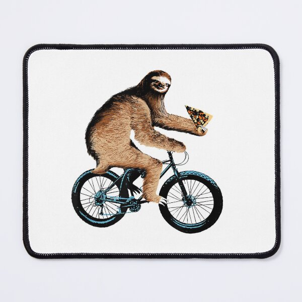 Item preview, Sloth Riding a Bicycle Eating Pizza designed and sold by andrewbrian.