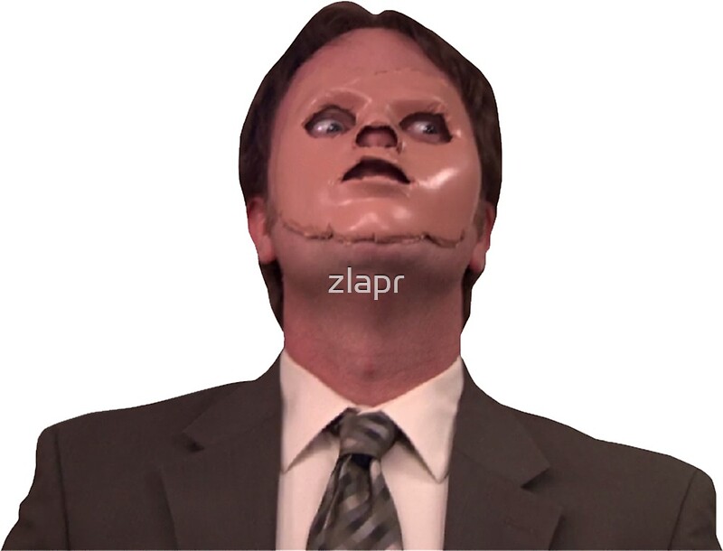 "Dwight Schrute CPR Mask Funny" by zlapr Redbubble
