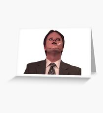 Dwight Schrute CPR Maske lustig Grußkarte