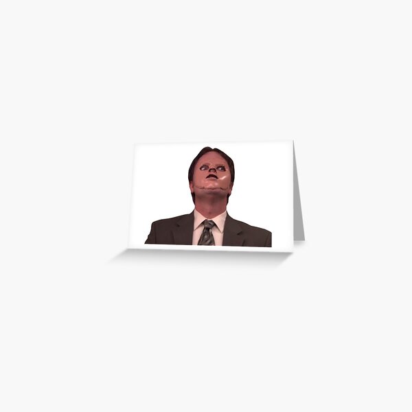 Dwight Schrute CPR Mask Lustig Grußkarte