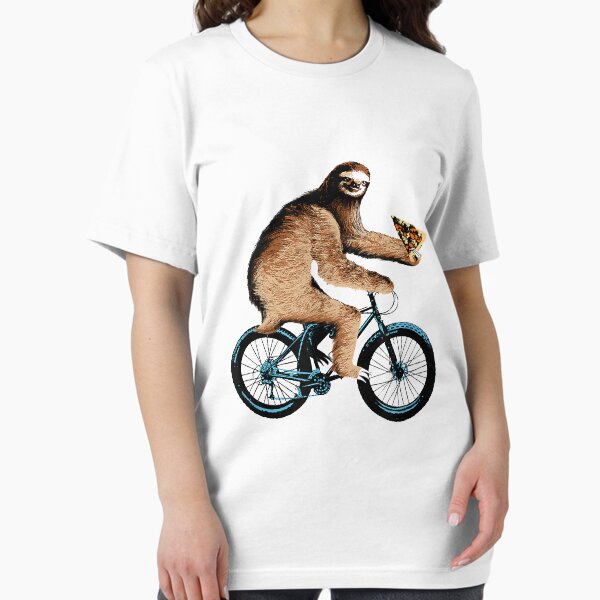 Item preview, Sloth Riding a Bicycle Eating Pizza designed and sold by andrewbrian.