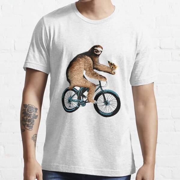 sloth on a bike t shirt