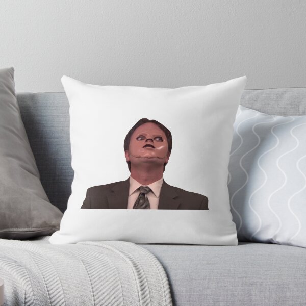 Dwight Schrute CPR Mask Funny Throw Pillow