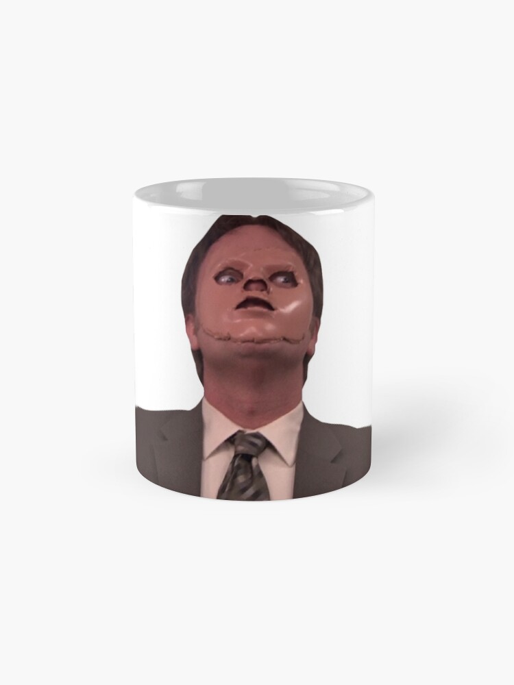 Vista alternativa de Taza Dwight Schrute CPR Mask Divertido