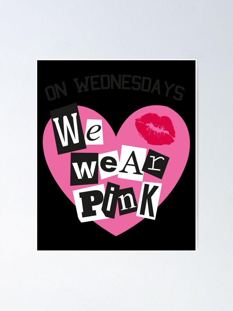 "Mean Girls Costume T-ShirtOn Wednesdays We Wear Pink Burn Book Font ...