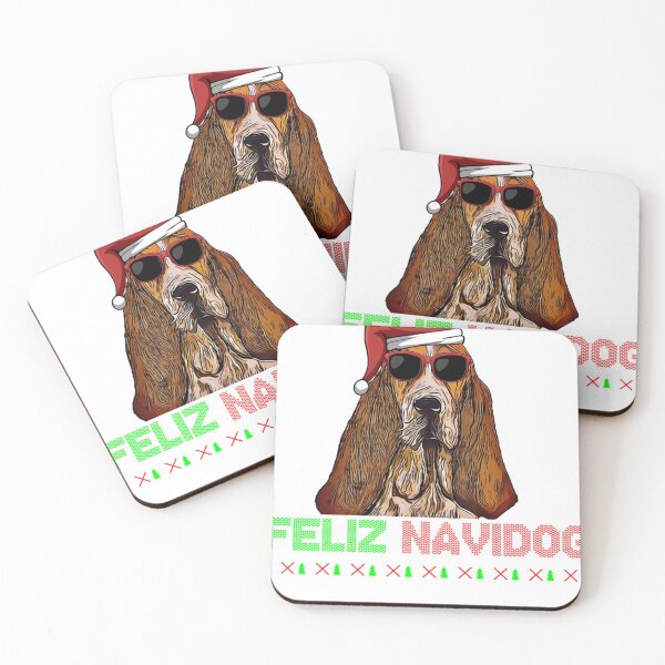 Item preview, Basset Hound Dog Feliz Navidog Funny Christmas Sweatshirt designed and sold by unhdisoz.