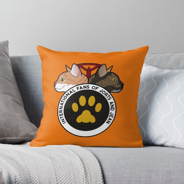 International Fans of Jorts and Jean Throw Pillow