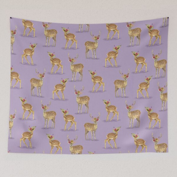 Item preview, Floral Deer Pattern designed and sold by SweetThreads79.