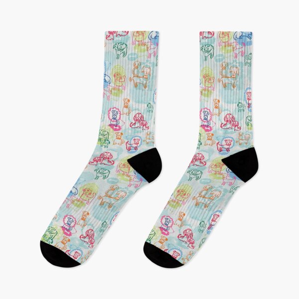 Item preview, Multicolor Dog Doodle On Watercolor  designed and sold by SweetThreads79.
