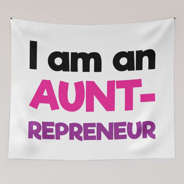 Item preview, I am an Auntrepreneur | Black Pink Purple | White designed and sold by Wintre2.