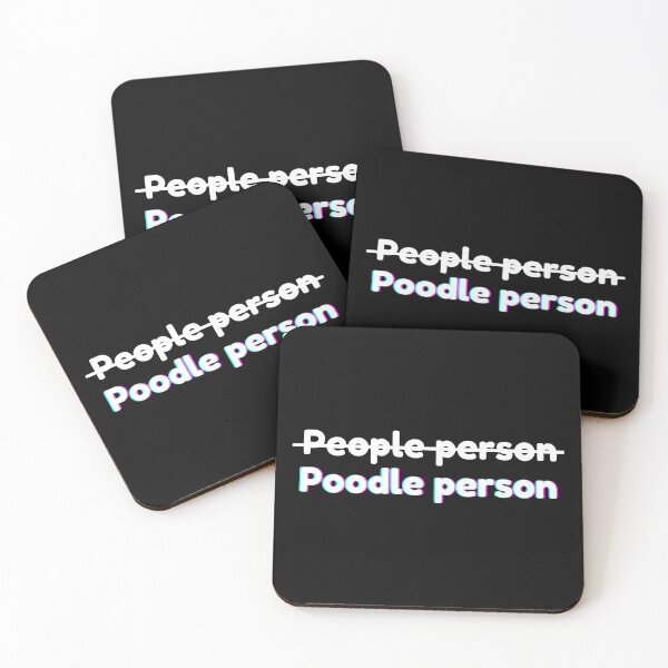 Item preview, Not a People Person -  poodle puns designed and sold by Paperfly Studio.