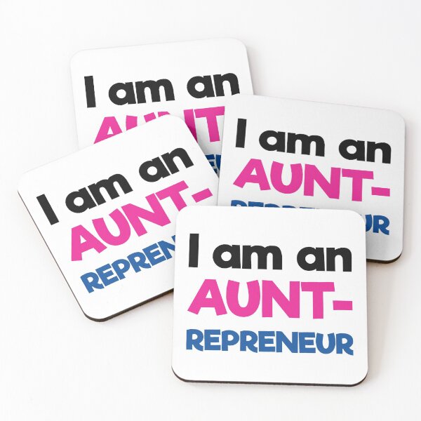 Item preview, I am an Auntrepreneur | Black Pink Blue | White designed and sold by Wintre2.
