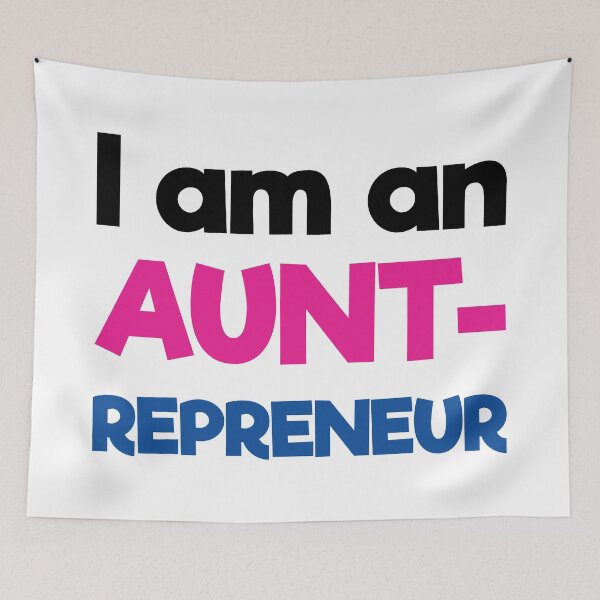 Item preview, I am an Auntrepreneur | Black Pink Blue | White designed and sold by Wintre2.