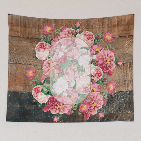 Item preview, Vintage Chic Botanical Wreath on Wood designed and sold by idovedesign.