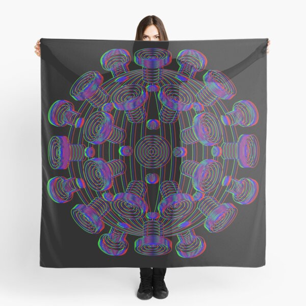 Item preview, fun virus triple image line art covid, covid19, coronavirus designed and sold by mirrorimages.