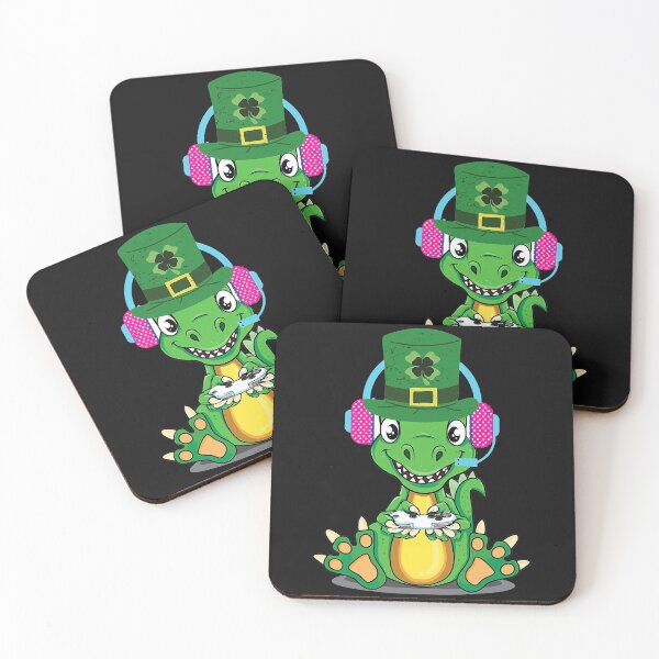 Item preview, St. Patrick_s day lucky gaming dinosaur designed and sold by GEMABAGAOISAN.