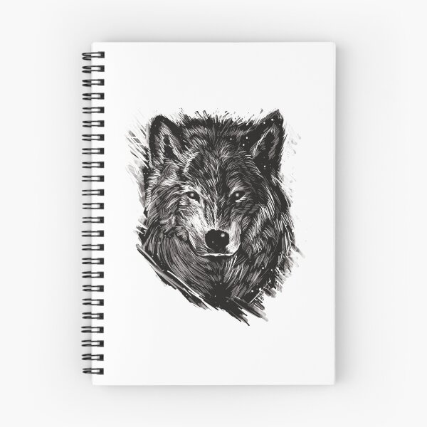 Item preview, dibujo de cabeza de lobo designed and sold by JAG2B.