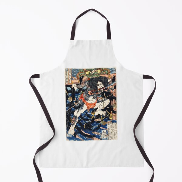 Item preview, Traditional Japanese Samurai Warrior - Traditional Japanese Ukyio-e style illustration designed and sold by FrostMintStudio.