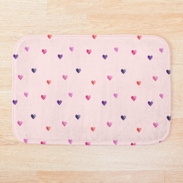 Item preview, Pink watercolor heart pattern designed and sold by purplesparrow.