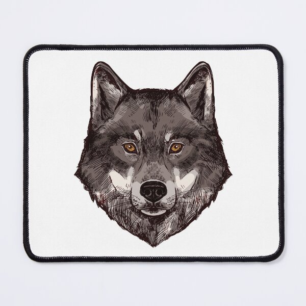 Item preview, wolf's head drawing designed and sold by JAG2B.