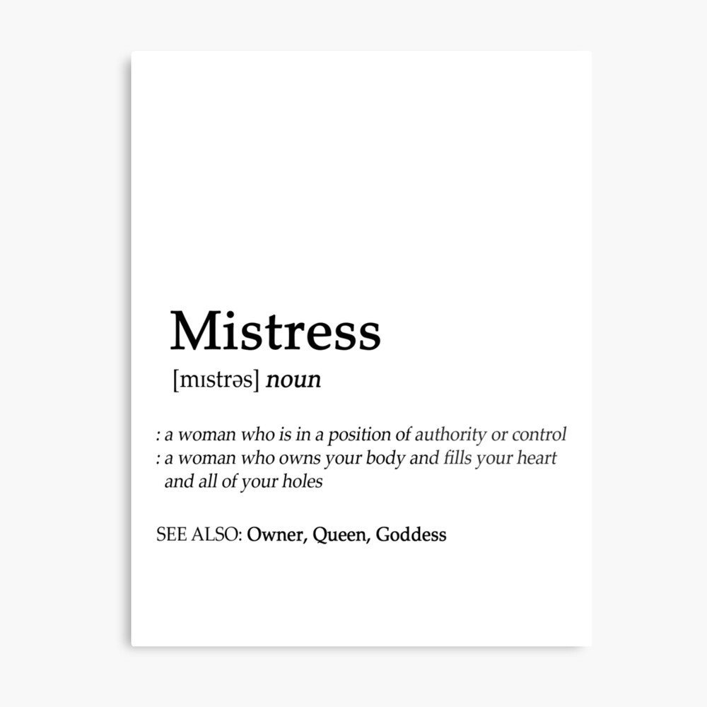 Mistress Dictionary Definition 