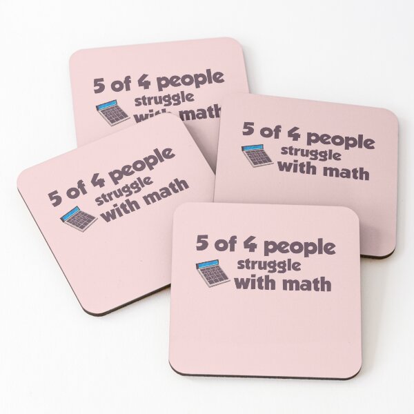 Item preview, 5 of 4 people struggle with math designed and sold by ErmessThiings.