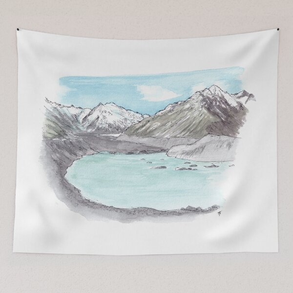 Item preview, Tasman Glacier Watercolour designed and sold by Tom Napper Design.