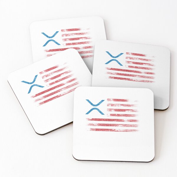 Artikelvorschau, XRP Ripple Cryptocurrency Flag T-Shirt entworfen und verkauft von DeringerVerile.