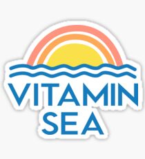 Vitamin C Sea Funny Beach Ocean Lovers Surfers Graphic Tee Beach Bums Sticker
