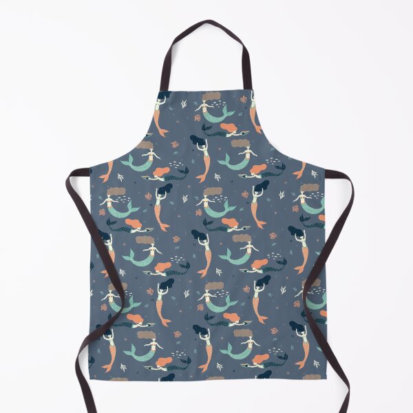 Item preview, pattern with mermaids, fish, algae designed and sold by burbura.