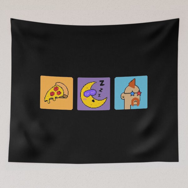 Item preview, Pixel version of Eat Sleep Nft Repeat designed and sold by WeiloveD.